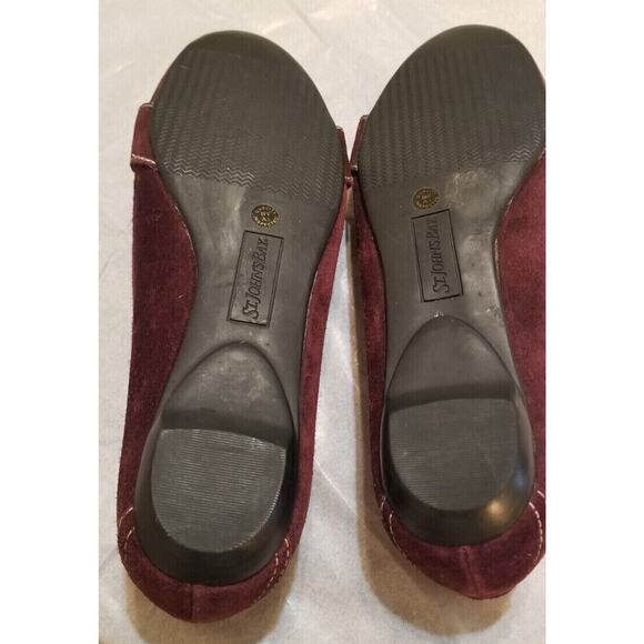 St John's Bay Career Casual Business Women's 6M Burgundy Suede Leather Loafer PO - Picture 5 of 7